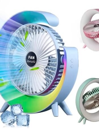 Rechargeable Fan with LED Lights