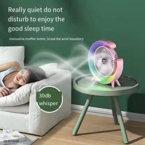 Rechargeable Fan with LED Lights