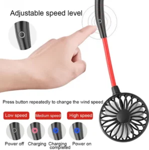 neck-fan-adjustment-fan-hands-free-hanging-rechargeable-mini-sports-fans-3-gears-wearable-sport-fan-random-color-2 - 10