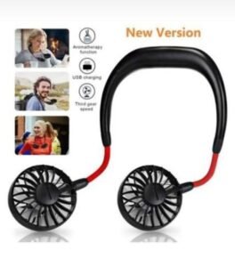 neck-fan-adjustment-fan-hands-free-hanging-rechargeable-mini-sports-fans-3-gears-wearable-sport-fan-random-color-2 - 2