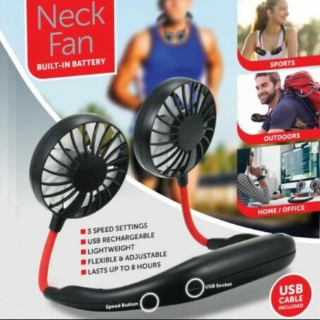 neck-fan-adjustment-fan-hands-free-hanging-rechargeable-mini-sports-fans-3-gears-wearable-sport-fan-random-color-2 - 4