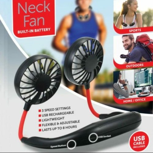 Neck Fan – Rechargeable 3-Speed Sport Fan