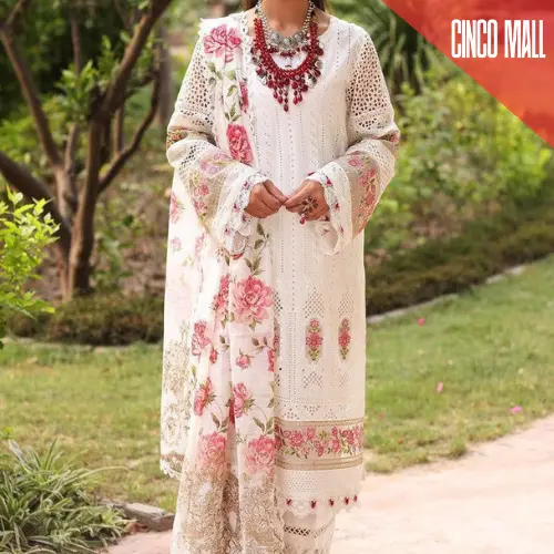 Chicken Kari Embroidered Lawn Suit