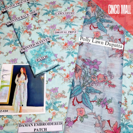 Iznik Lawn Suit 2025 IZ 434