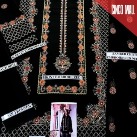 Luxury Chiffon Lawn Suit 2025 – BR-465 | Embroidered 3 Piece - Image 2