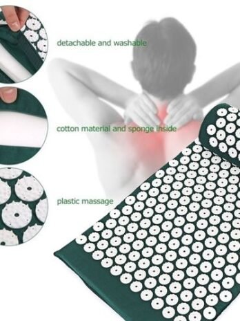 Acupressure Mat and Pillow Set-Ideal for Back and Neck Pain Relief,Stress Reliever,Muscle Relaxation and Massage