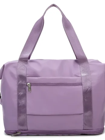 Folding Travel Bag women Shoulder Bags Large Capacity Foldable Women Travel bag ( random colors) (Lc)