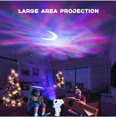 Astronaut Galaxy Projector Lamp Starry Star Bluetooth Music Night Light With Remote  (Big) - Image 2