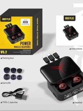 M88 Plus Tws Earbuds power wireless headphones