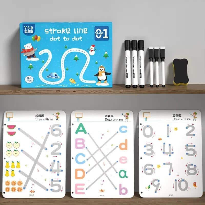 Kids Learning Book 64 Pages for Early Education Skills