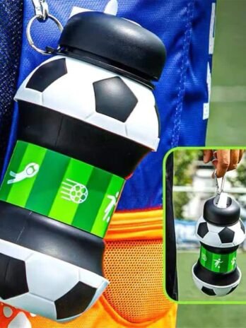 Football Silicon Foldable Water Bottle