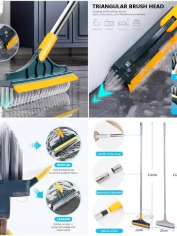 Bathroom Long Handle Brush Bristles Floor Ceramic Tile Wall Seam Scrub Toilet Bath Cleaning Tool