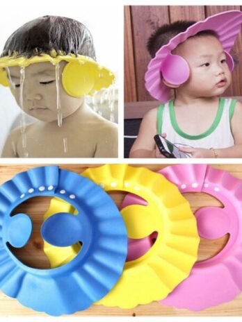 Adjustable Baby Shower Cap With Ear Protector (random Color)