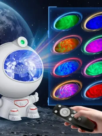 Astronaut Star Projector, Kids Night Light, Nebula Projector Light. Galaxy Bedroom Projector