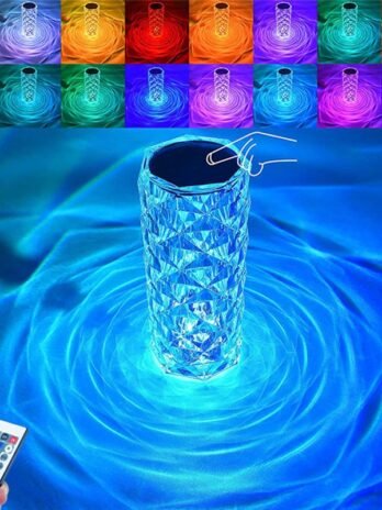 16 Color Daimond Crystal Lamp With Remote LED Crystal Table Lamp (L)