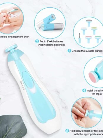 Safe Baby Nail Clipper Set, Electric Baby Nail Trimmer for Newborn or Toddler