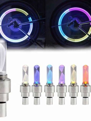 Motion activated glow bike flashlight car motorcycle tire valve caps wheel light