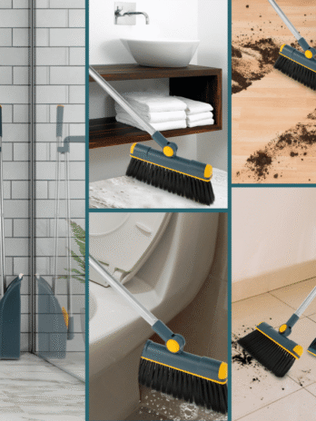 Attachable Broom with dustpan cleaning product
