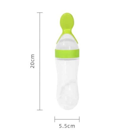 Silicone Baby Bottle With Spoon Fooder - Image 3