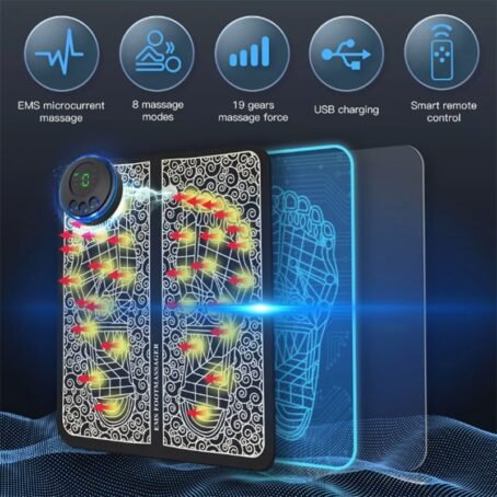 Smart Electric Foot Massager Pad Foldable EMS Muscle Stimulation Massage - Image 3