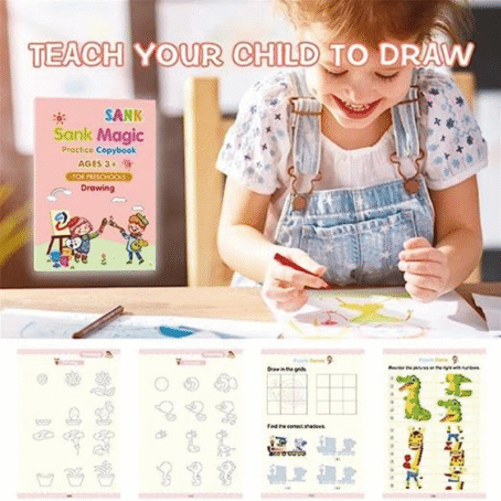 Kids Reusable Practice Copybook Handwiriting Workbook-Reusable Writing Practice Book Educational Toys for Boys Girls Gift - Image 6