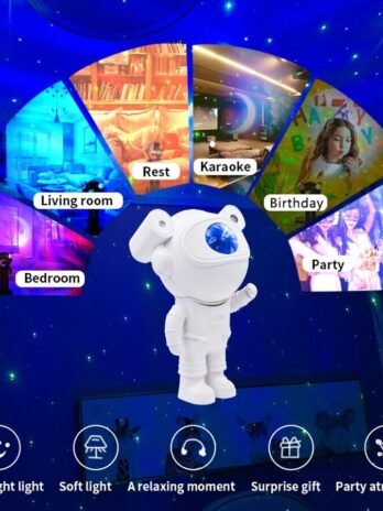 Astronaut Galaxy Projector Lamp Starry Star Bluetooth Music Night Light With Remote  (Big)
