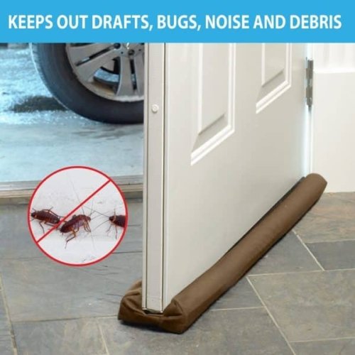 Twin Door Draft Protector for Cold, Noise & Dust Block