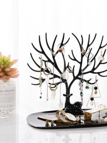 White Deer Accessories Stand & Holder Earrings Necklace Ring Bracelet Jewellery Cases & Shelf Display Tree Storage