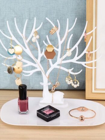 White Deer Accessories Stand & Holder Earrings Necklace Ring Bracelet Jewellery Cases & Shelf Display Tree Storage
