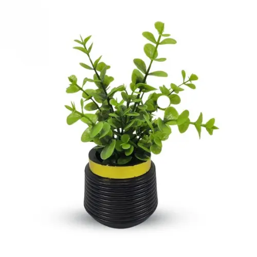 Artificial Eucalyptus Planter Tree for Home Decor – Black
